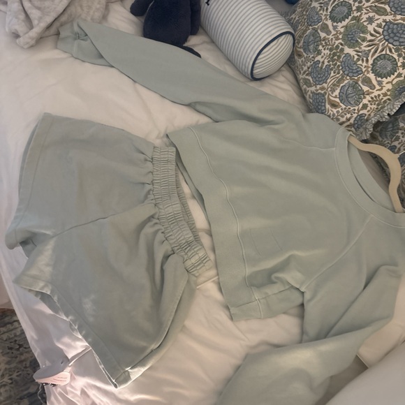 Daily Drills Light Blue Shorts and Sweatshirt Set - Picture 2 of 3